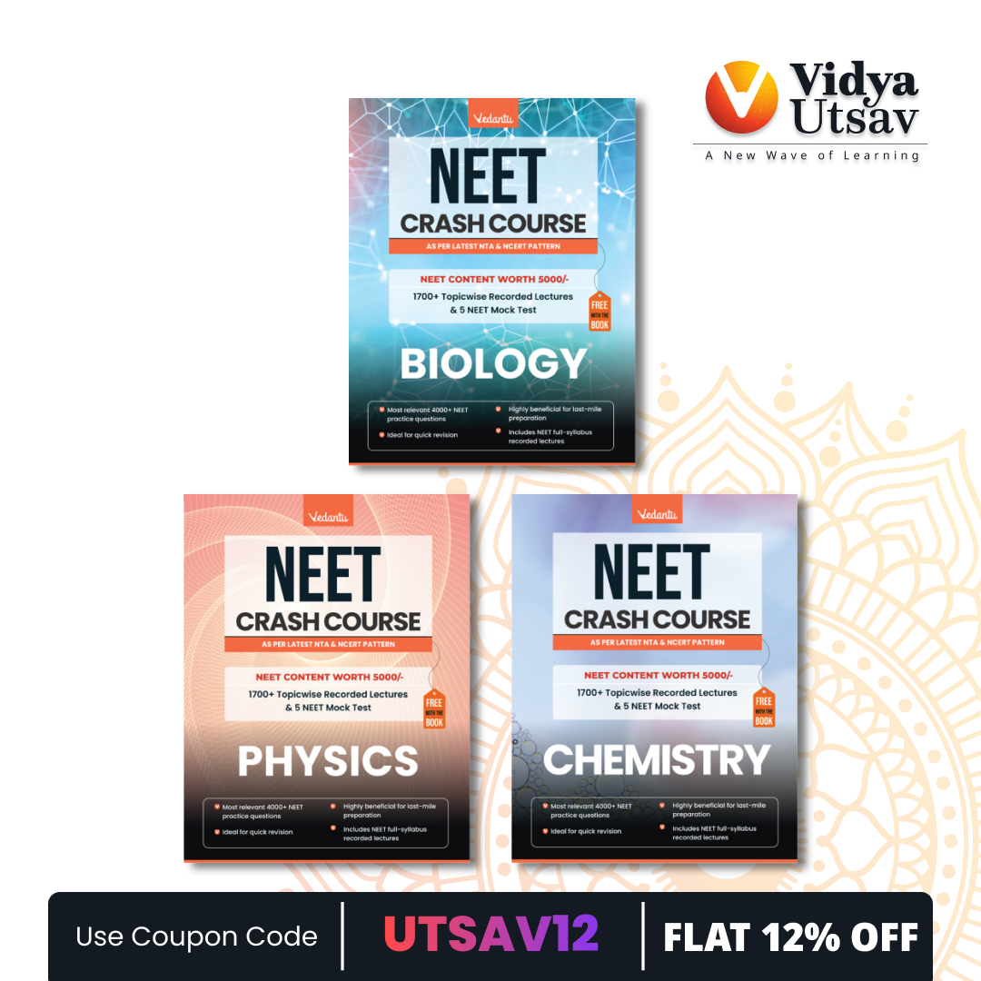 Vedantu NEET 2025 Crash Course - 3 Books | Physics, Chemistry, Biology | Includes Recorded Course & Mock Test