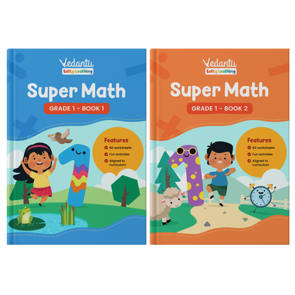 Vedantu Early Learning Super Math for Grade 1 (Set of 2 Books) - 2024 - 25 Edition