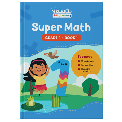 Vedantu Early Learning Super Math for Grade 1 (Set of 2 Books) - 2024 - 25 Edition