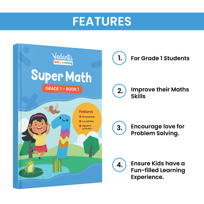 Vedantu Early Learning Super Math for Grade 1 (Set of 2 Books) - 2024 - 25 Edition