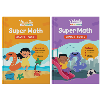 Vedantu Early Learning Super Math for Grade 2 (Set of 2 Books) - 2024 - 25 Edition