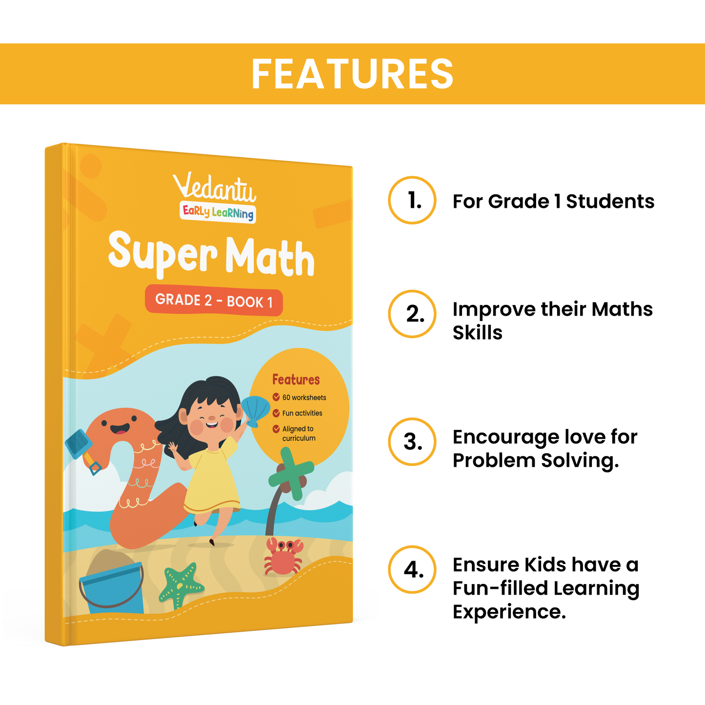 Vedantu Early Learning Super Math for Grade 2 (Set of 2 Books) - 2024 - 25 Edition