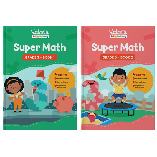 Vedantu Early Learning Super Math for Grade 3 (Set of 2 Books) - 2024 - 25 Edition