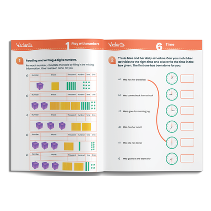 Vedantu Early Learning Super Math for Grade 3 (Set of 2 Books) - 2024 - 25 Edition