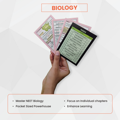 Vedantu Quick Revision Cards for NEET Biology 2025 | NEET Flash Cards Quick Revision | Revision Booklet for NEET Biology 2025