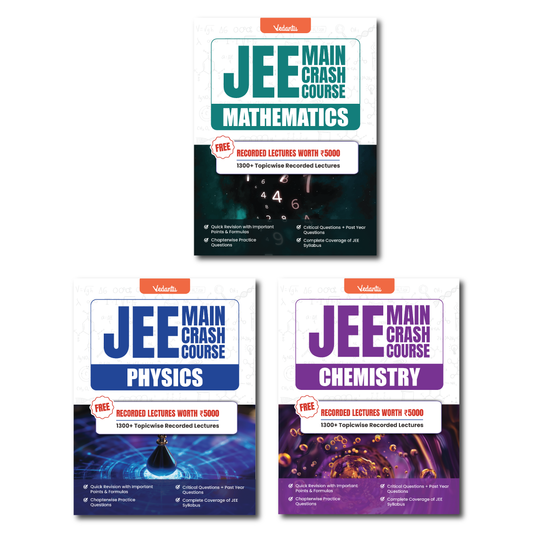 Vedantu JEE Main 2025 Crash Course Set of 3 Books | Physics, Chemistry, Mathematics