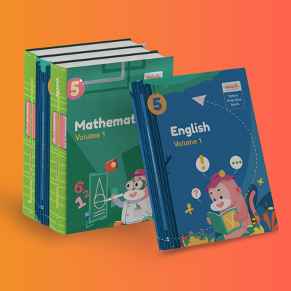 CBSE - Vedantu Tatva Practice Books - Grade 5 - English + Math - All Volumes (Set of 4 Books)