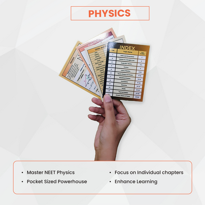 Vedantu Quick Revision Cards for NEET Physics, Chemistry and Biology 2025 | NEET Flash Cards for Quick Revision | Revision Booklet for NEET 2025